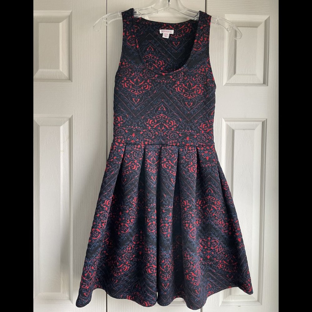 Black and Red Brocade Mini Dress | Xhilaration | Size XS